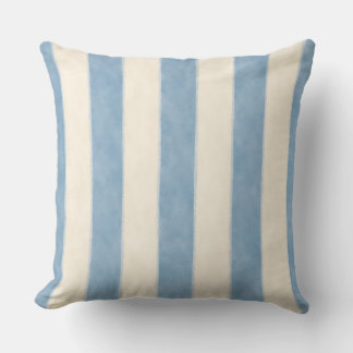 Coussin Decorative Blue Stripes Throw Pillow