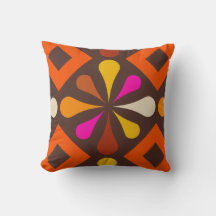 Coussin décorative rétro les années 70 style année