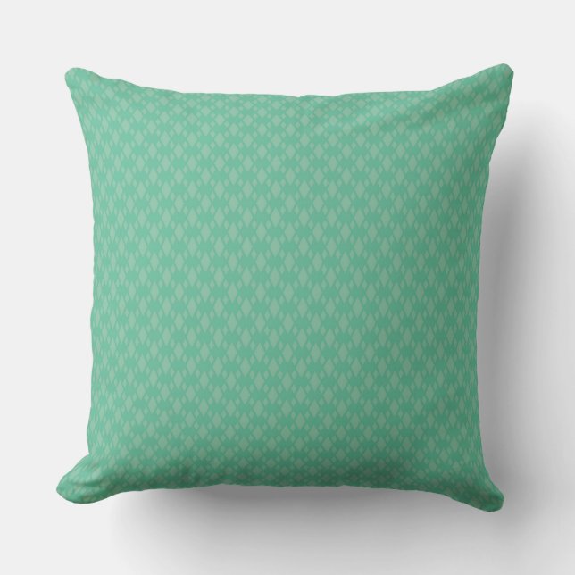 Coussin Découvrez  avec un motif diamant turquoise (Recto)