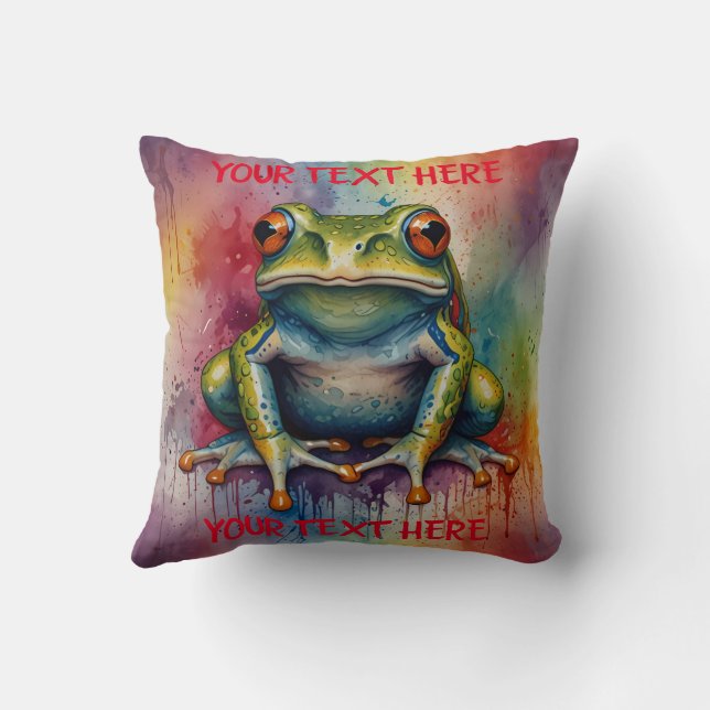 Coussin Découvrez la magnifique grenouille captivante (Verso)