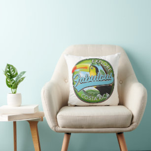 Coussin Découvrez le fabuleux logo costa rica