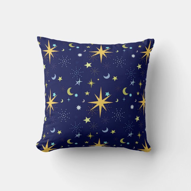 Coussin Deep Midnight Blue Night Sky (Recto)