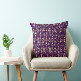 Coussin Deep Purple et Terres Muettes Géométrique Abstrait