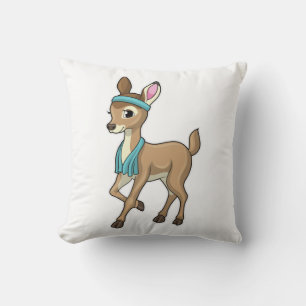 Coussin Deer at Fitness with Towel