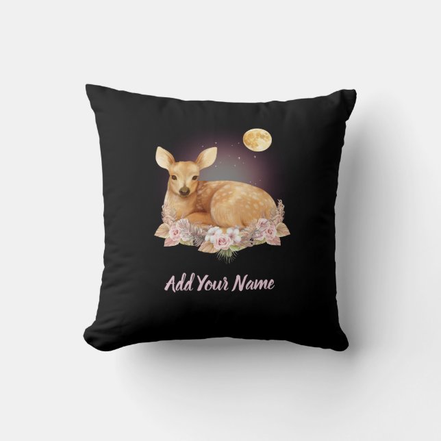 Coussin Deer Throw Pillow (Recto)