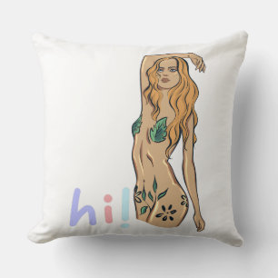 Coussin Déesse Nymphe Nature Salutation Salut