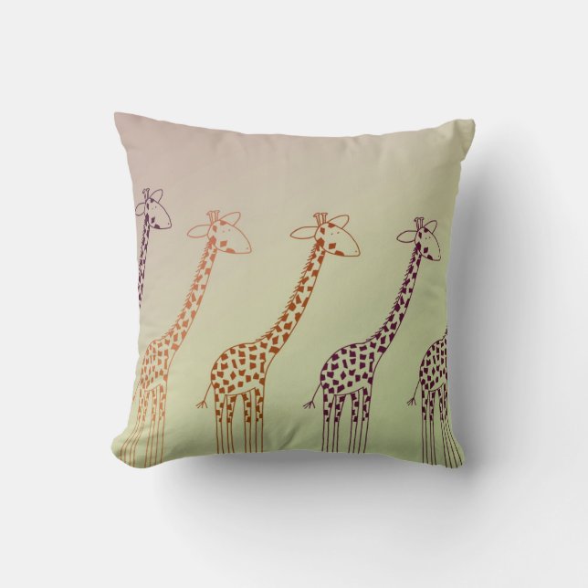 Coussin Défilé de girafe (Recto)