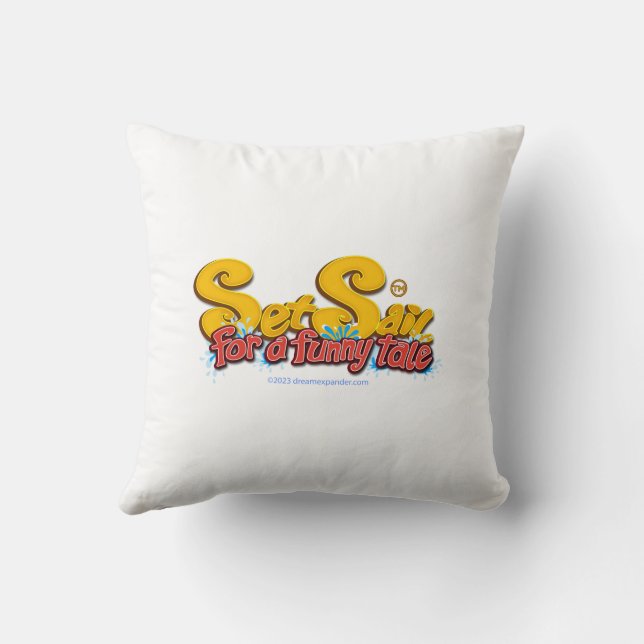 Coussin Définir la voile pour un conte amusant (Verso)