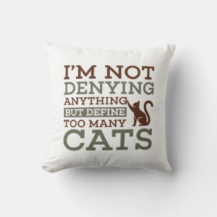 Coussin Définir trop de chats