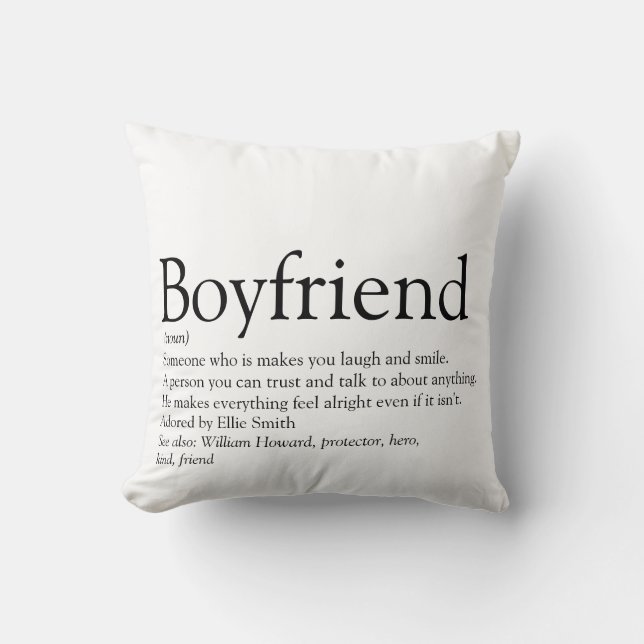 Coussin Définition de ami meilleur jamais personnalisé (Recto)