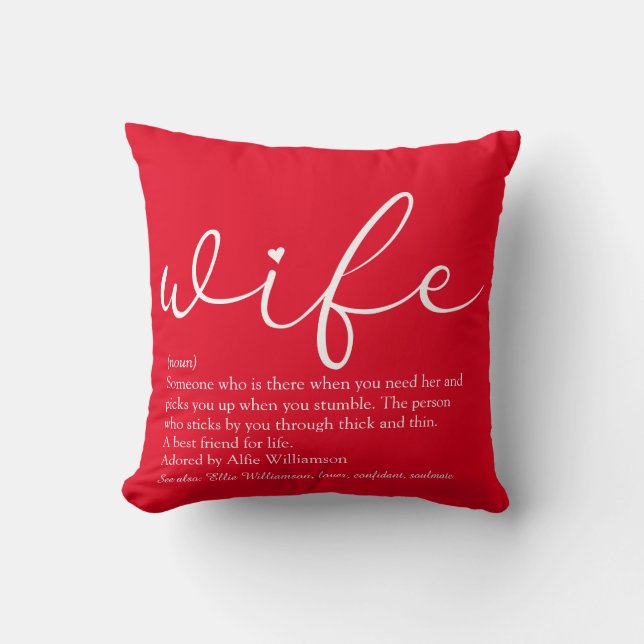 Coussin Définition de femme moderne élégante personnalisée (Recto)