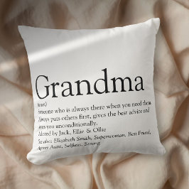 Coussin Définition de grand-mère, grand-mère et meilleure 