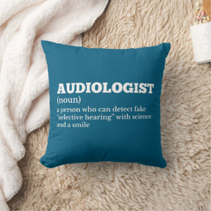 Coussin Définition de l'Humour audiologiste