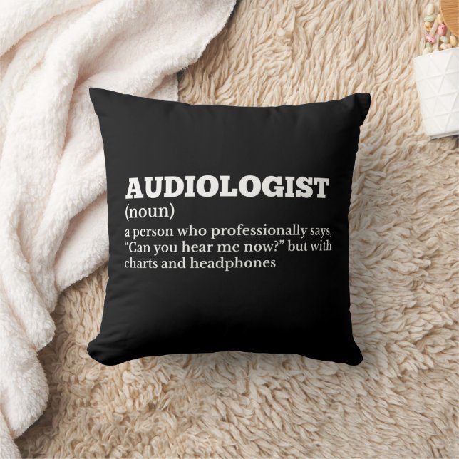 Coussin Définition drôle d'audiologiste (Couverture)