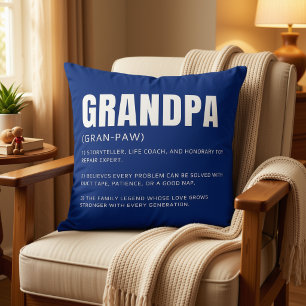 Coussin Définition drôle et sincère de Papy