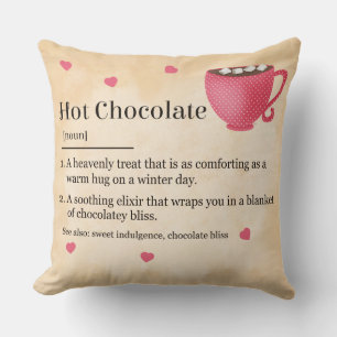 Coussin Définition du dictionnaire de chocolat chaud