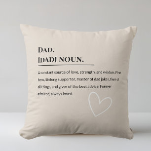 Coussin Définition papa 👨 ‍ 👧 ‍ 👦   Père sincère