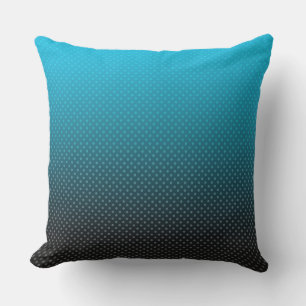 Coussin dégradé bleu avec petits pois