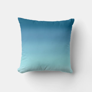 Coussin Dégradé bleu océan abstrait moderne