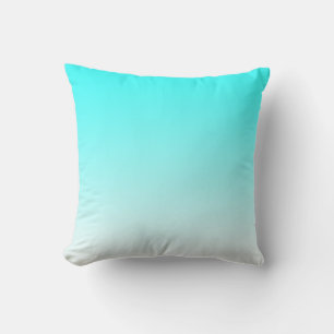 Coussin Dégradé de bleu aqua à blanc