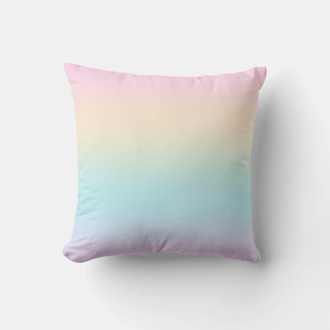 Coussin dégradé de couleur pastel (Recto)