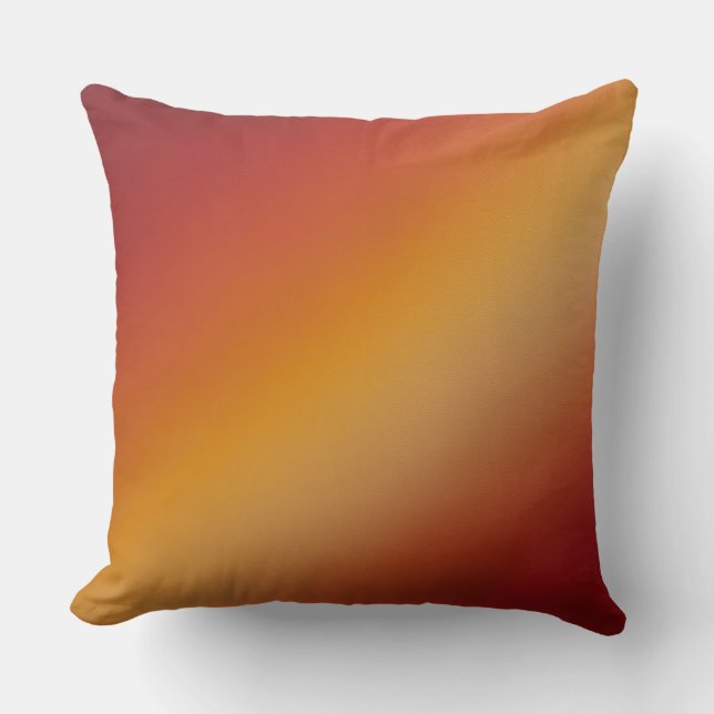 Coussin dégradé en diagonale rouge orange et jaune (Recto)
