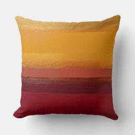 Coussin dégradé or ocre et marsala