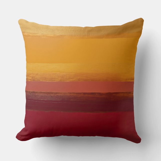 Coussin dégradé or ocre et marsala (Recto)