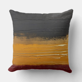 Coussin dégradé or ocre gris et marsala