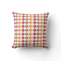 Dégradé Orange Rouge Diamant Motif à Damier