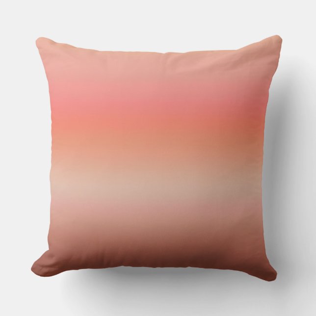 Coussin dégradé rose et pêche doux (Recto)