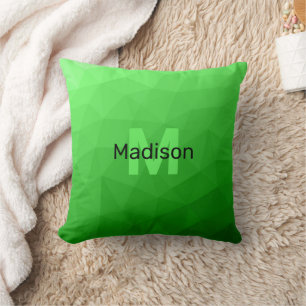 Coussin Dégradé vert clair géométrie motif de maille Monog