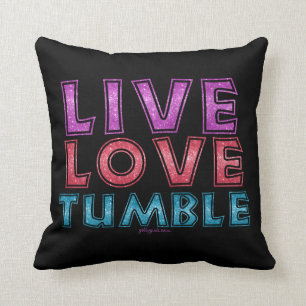Coussin Dégringolade vivante scintillante d'amour de