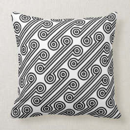 Coussin Deimos noir et blanc
