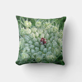 Coussin Dekokissen grün-weisse Wildblüten