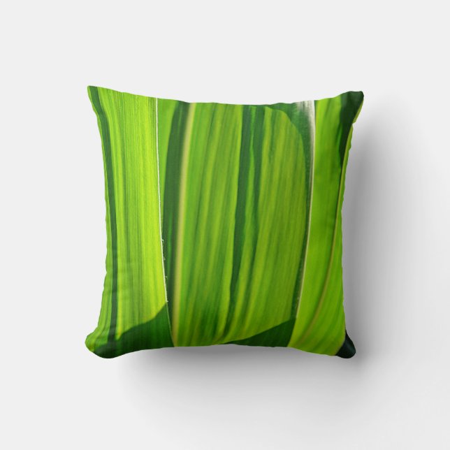 Coussin Dekokissen grüne Maisblätter mit Schatten (Recto)