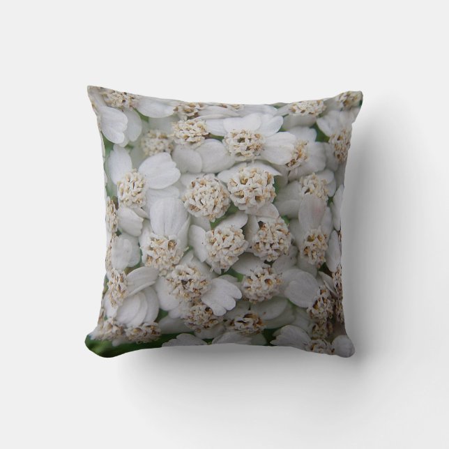 Coussin Dekokissen kleine weisse Wildblüten (Recto)