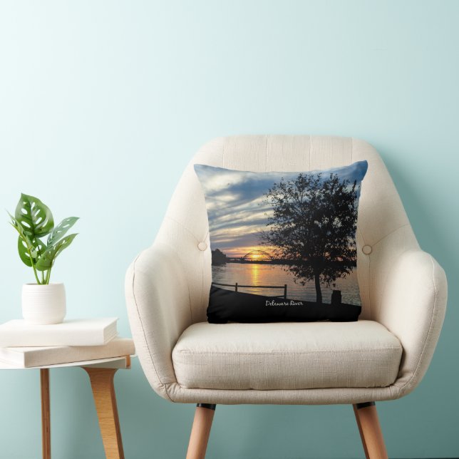 Coussin Delaware River, photo pittoresque, (Chaise)