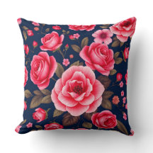 Coussin d'élégance florale dynamique