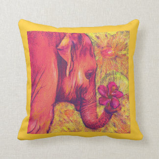 coussin d'éléphant rose