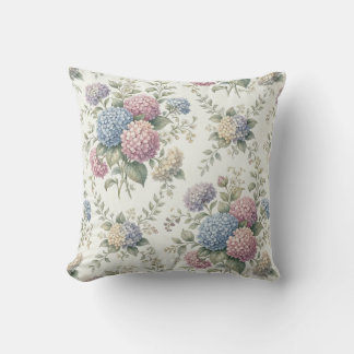 Coussin Delicate Hydrangea Flowers 