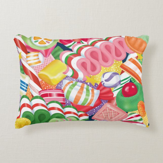Coussin démodé de sucrerie de Noël (Devant)