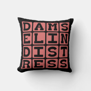 Coussin Demoiselle en détresse, en attente de secours