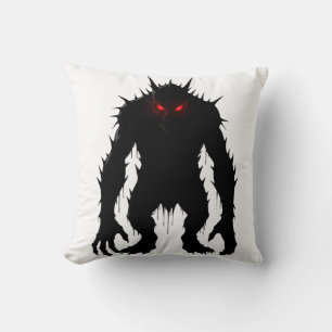 Coussin Démon de l'ombre Monstre Yeux Rouges Horreur cadea