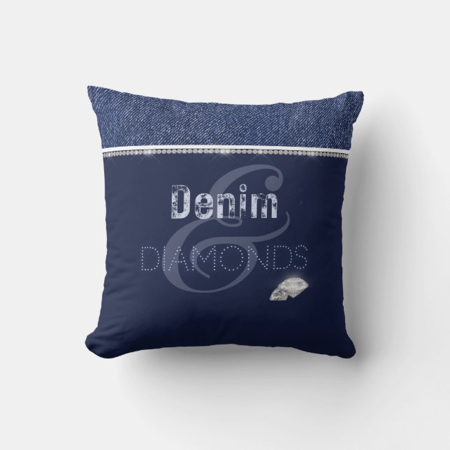 Coussin Denim & diamants (Recto)