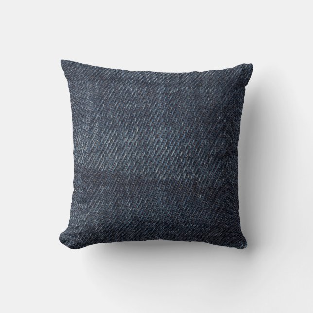 Coussin Denim fabric texture de jeans (Recto)