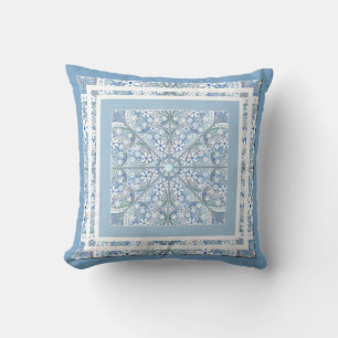 Coussin Dentelle en céramique bleu clair