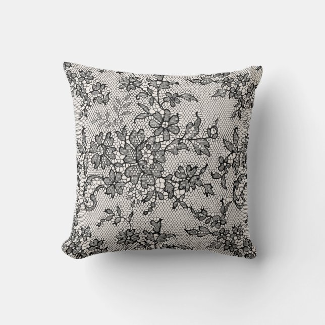 Coussin Dentelle noire (Recto)