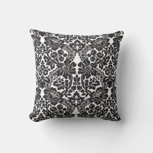 Coussin Dentelle noire et blanche