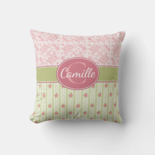 Coussin Dentelle personnalisée et jardin anglais